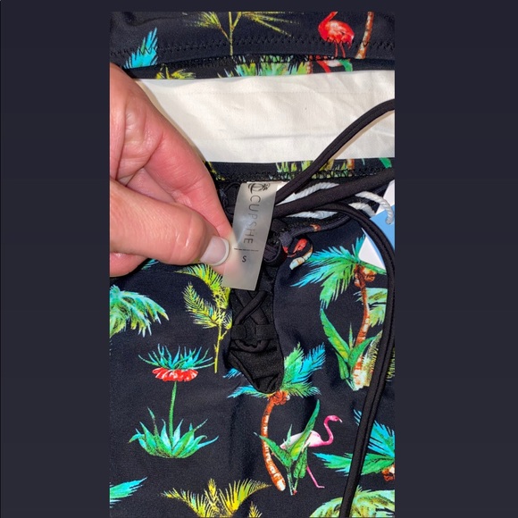 NWT Cupshe “Coconut Palm & Flamingo Print Bikini” - Picture 2 of 4